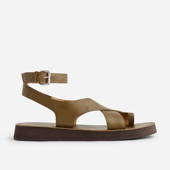 Madewell Natasha Flatform Summer Sandal Olive Tree Sold Out - Picture 3 of 6